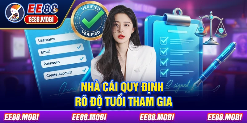 Nhà cái quy định rõ độ tuổi tham gia